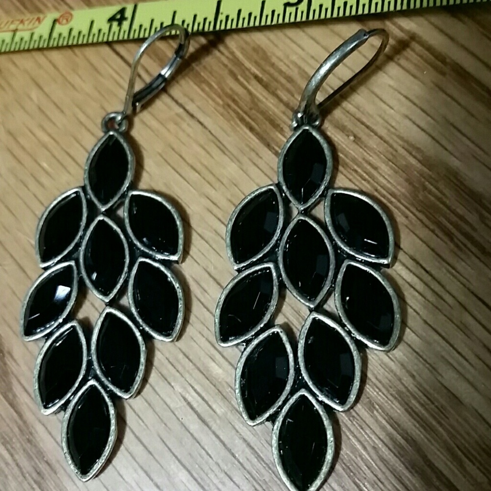 Black drop beauties. Pair of Earings. NEW